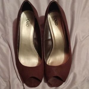 Cato Shoes - Brown wedges, open toe Cato Shoes - Brown wedges, open toe